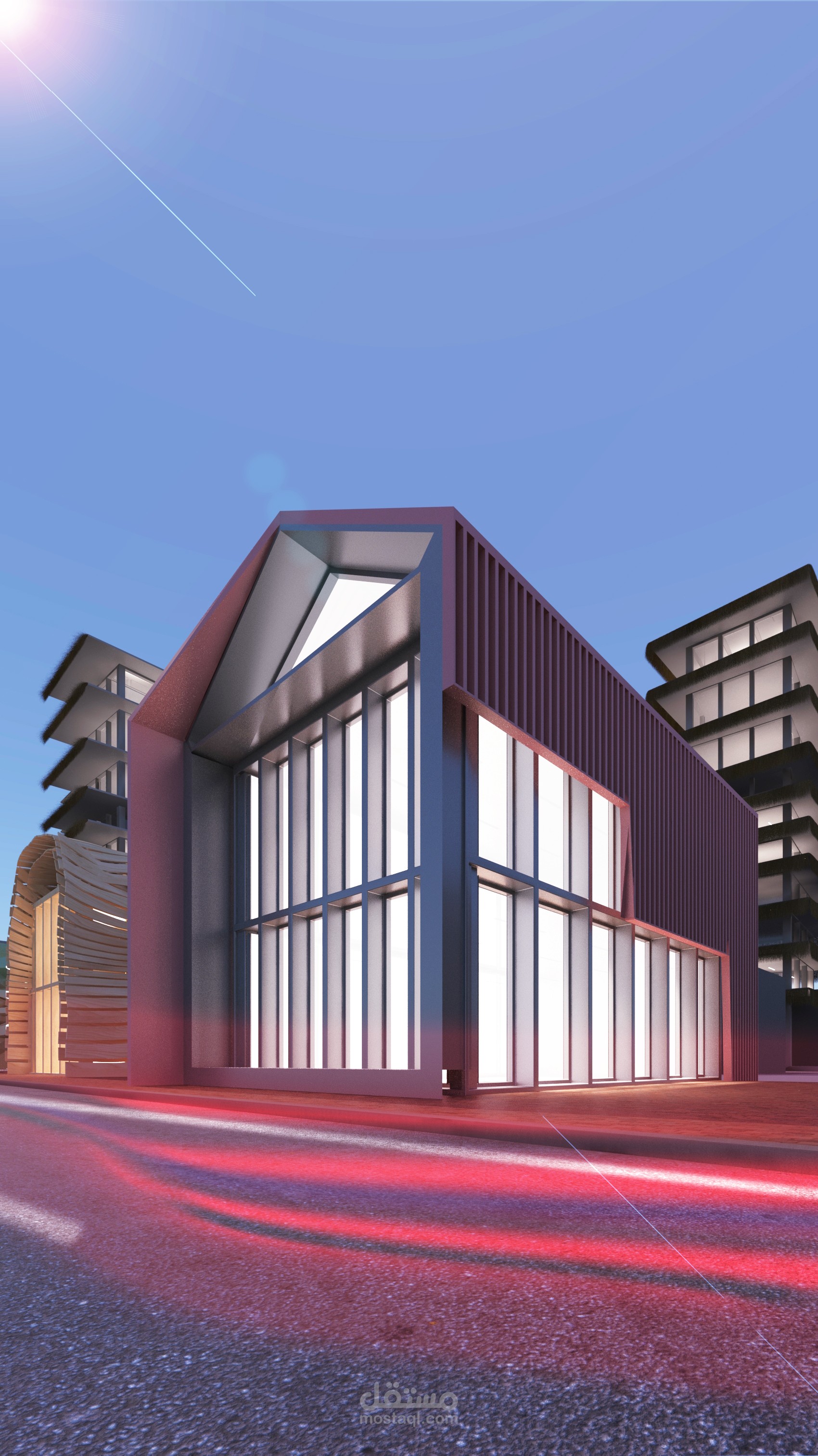 تصميم واجهة commercial facade design