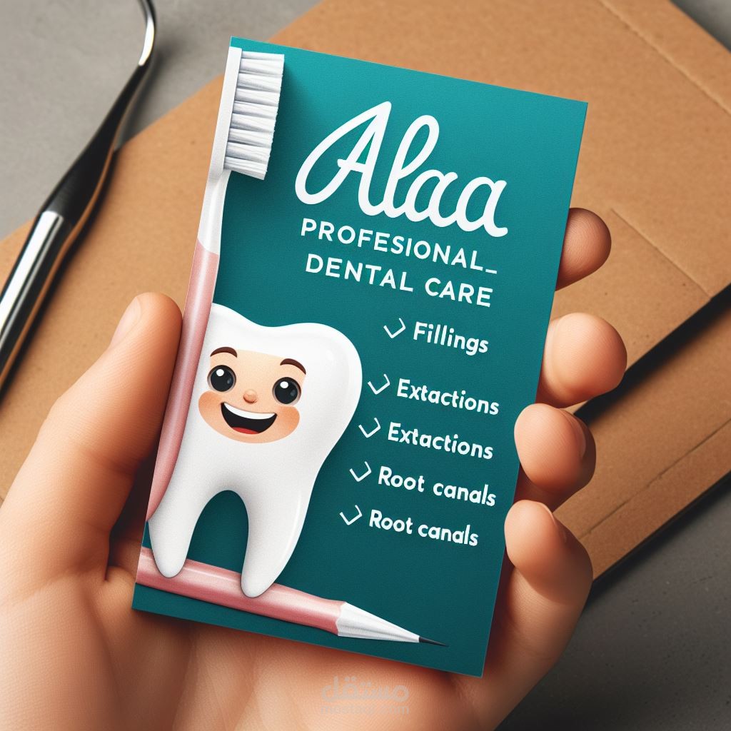 تصميم شعار و بطاقة لطبيب اسنان