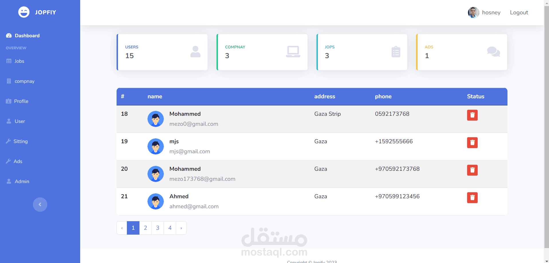 مشروع تطبيق للتوظيف والتدريب
