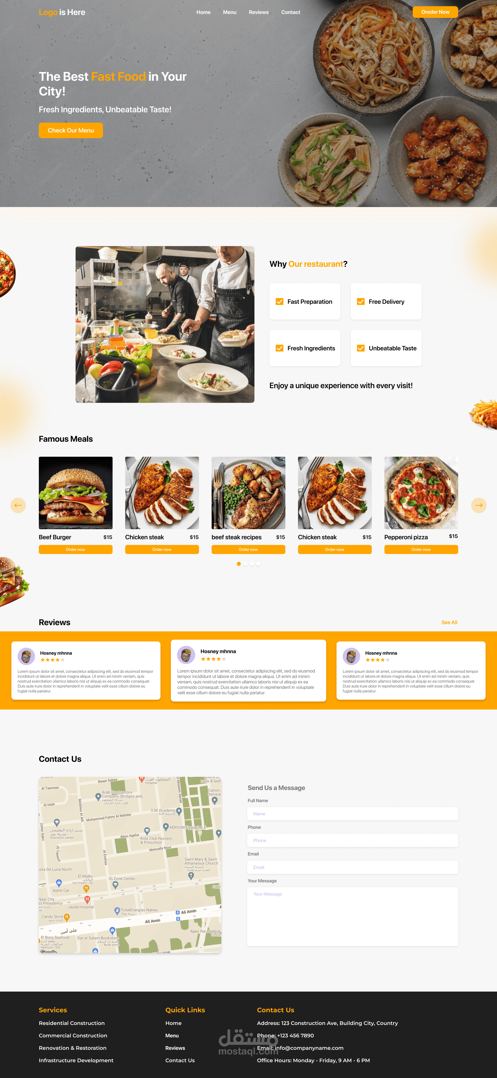 Fast Food Website