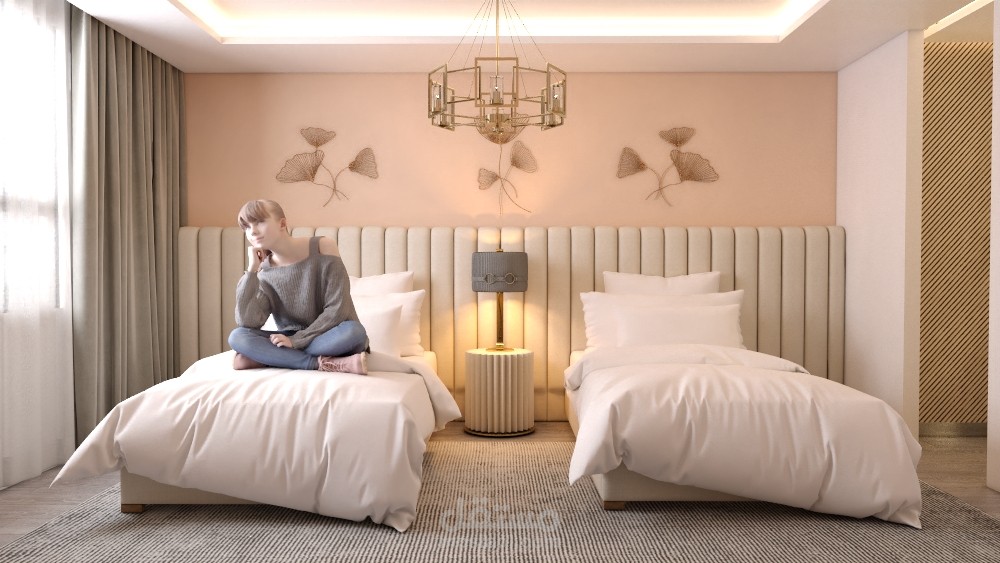 تصميم داخلي مودرن غرفة نوم بنات