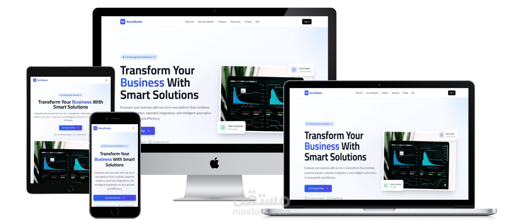 تطوير نظام ERP مالي ومحاسبي متكامل لإدارة الضرائب والحسابات - KenziBooks