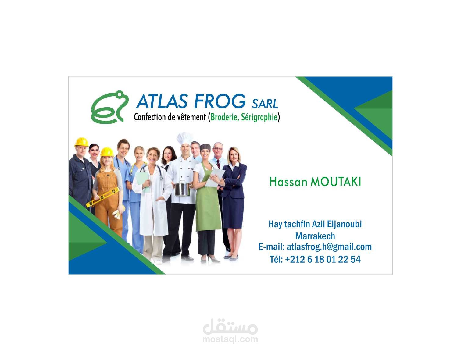 تصميم بطاقة عمل