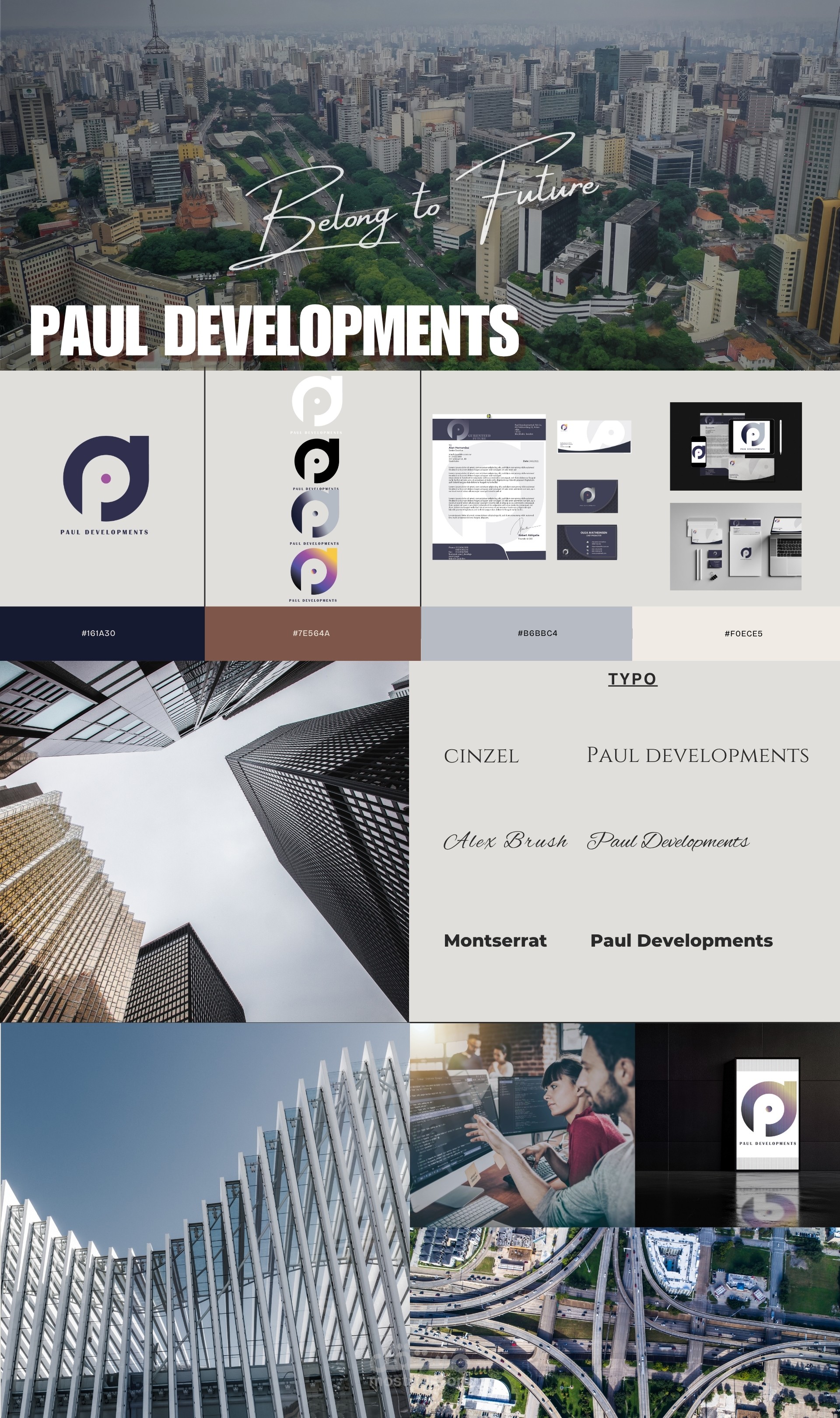 هوية بصرية متكاملة لشركة إنشاءات وتطوير عقاري