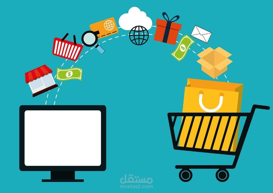 تطوير  الواجهة الأمامية لمتجر الكتروني