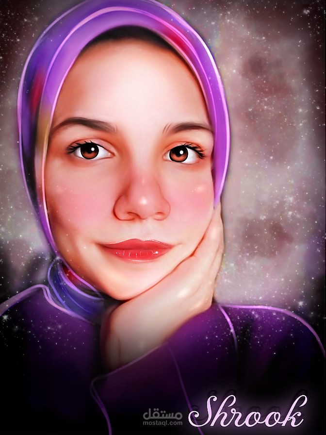 digital art portairt for my friend