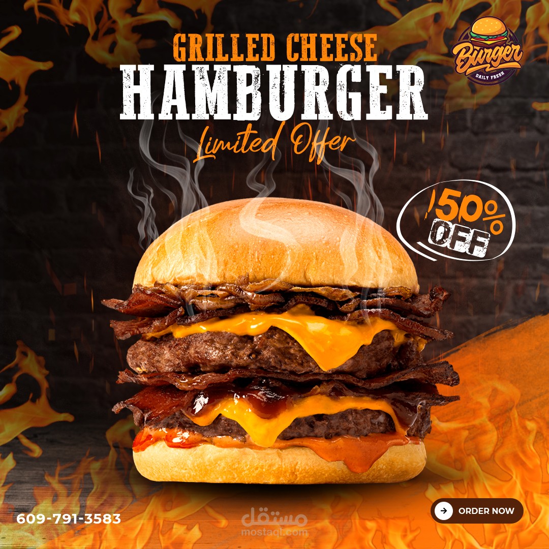 social media post hamburger