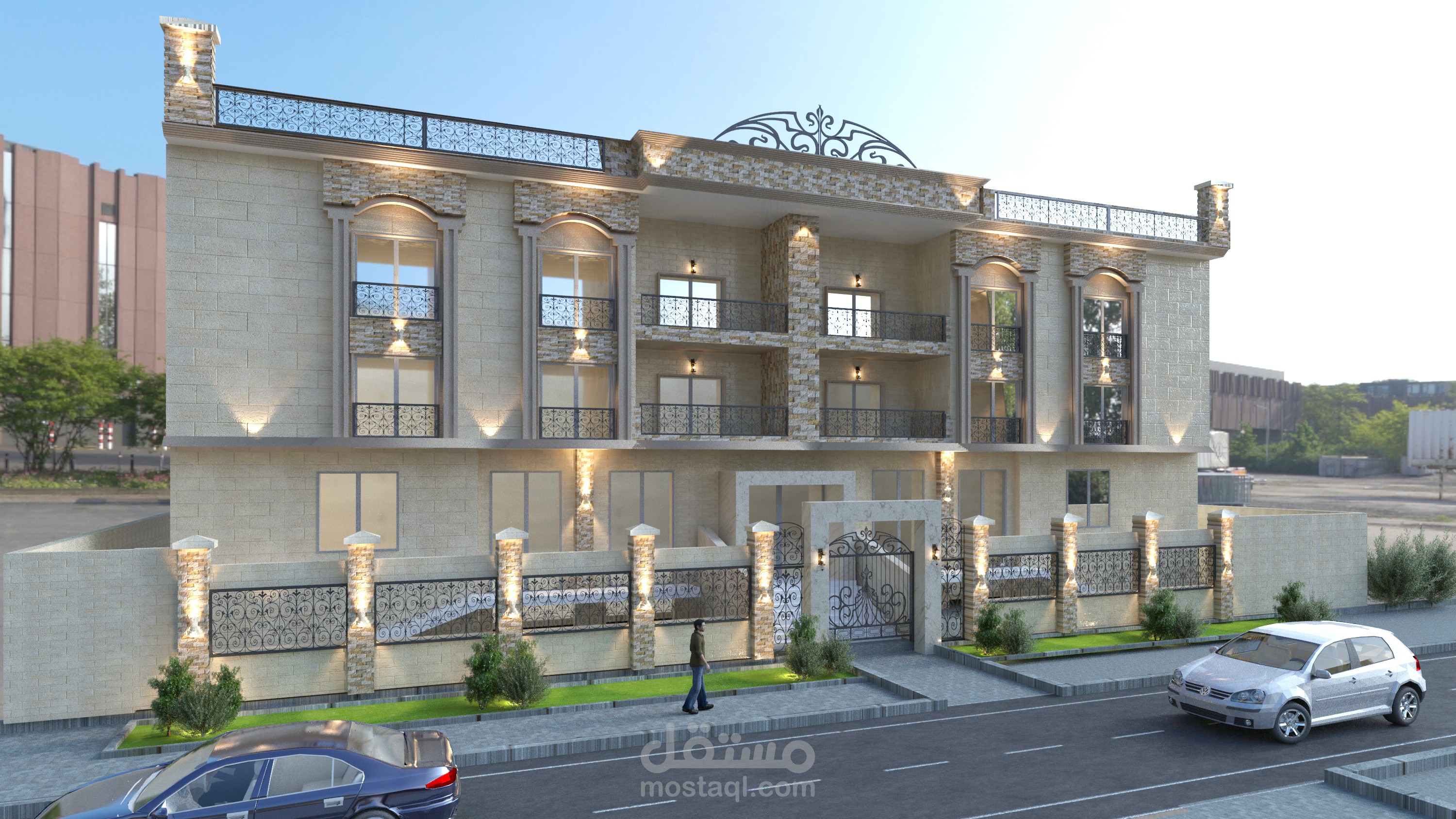 اعادة تصميم واجهه منزل قائم بالفعل