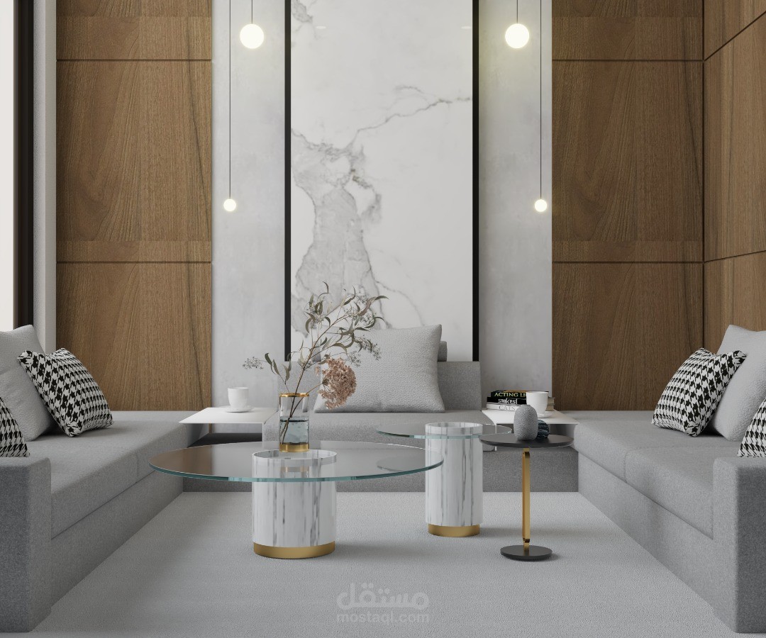تصميم داخلي لمجلس بالمملكة العربية السعودية