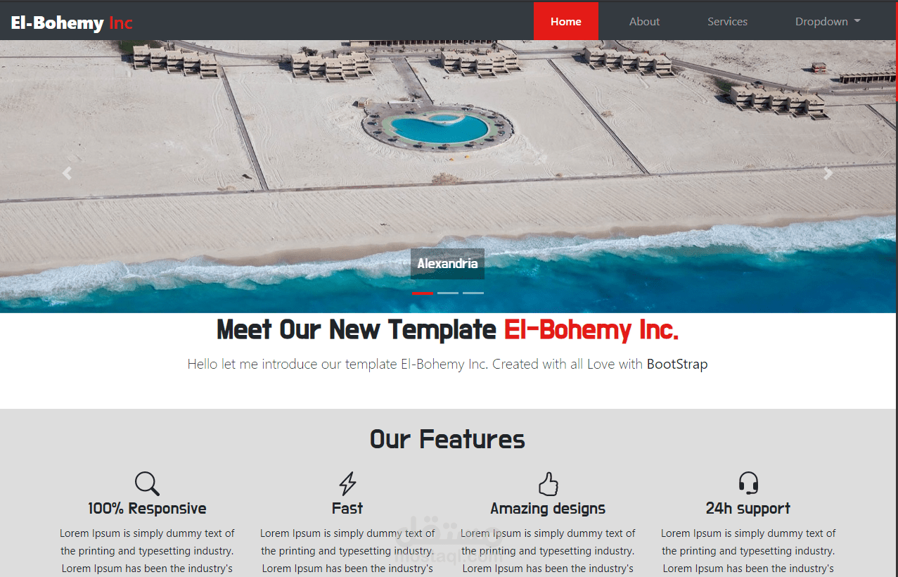 portfolio website one page - موقع تعريفي من صفحة واحدة