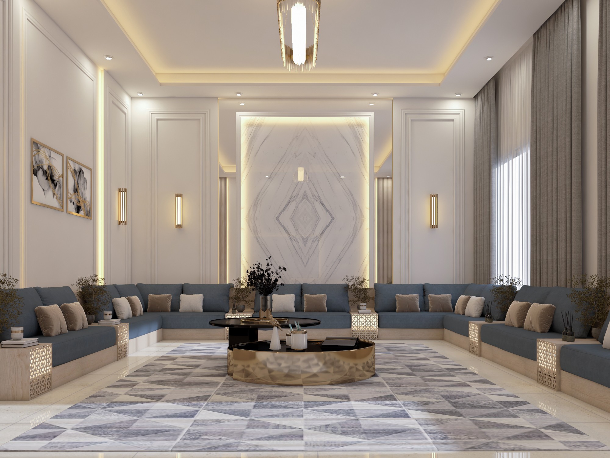 ديوانية على الطراز الخليجي الموديرن