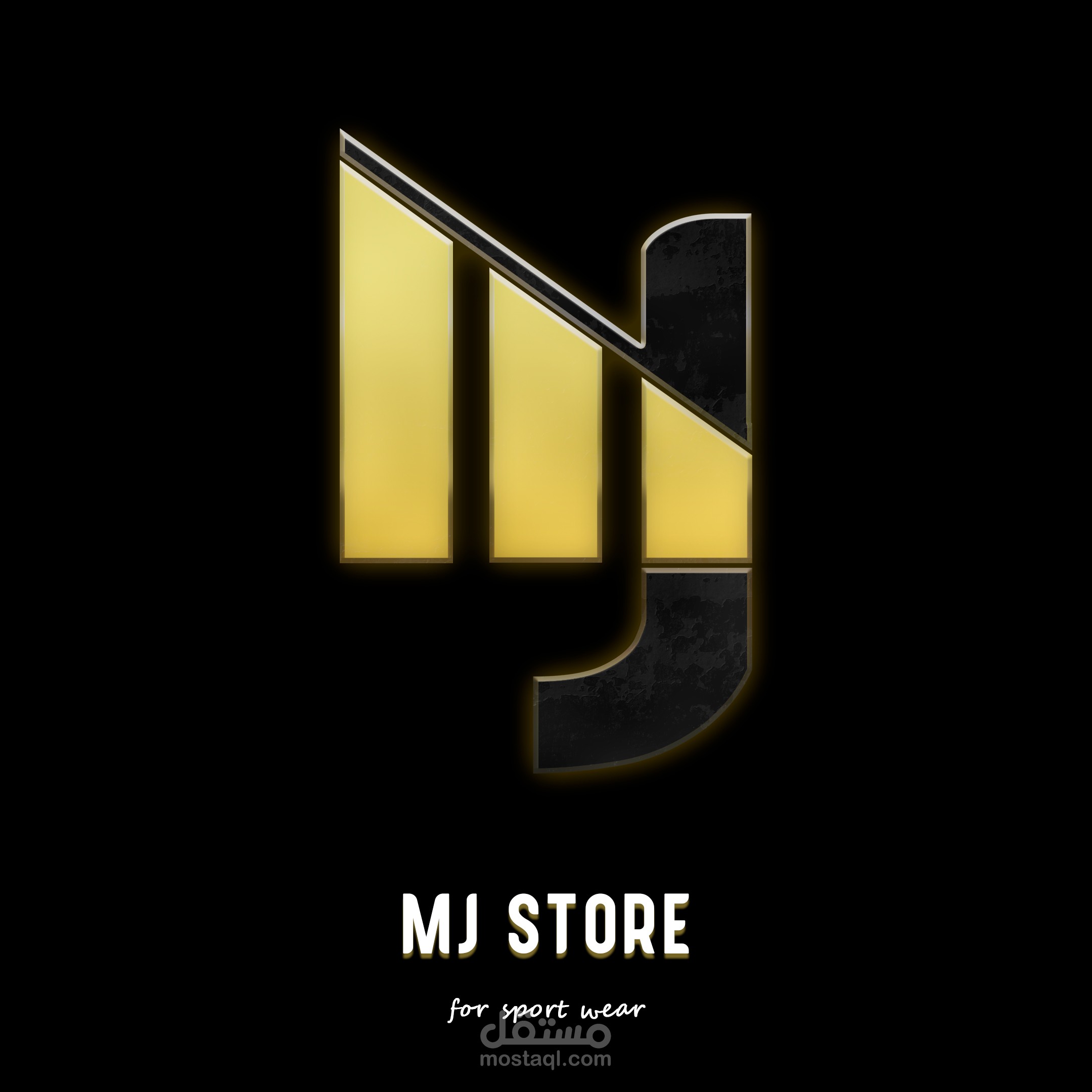 تصميم لوجو لمتجر احذية باسم mj store