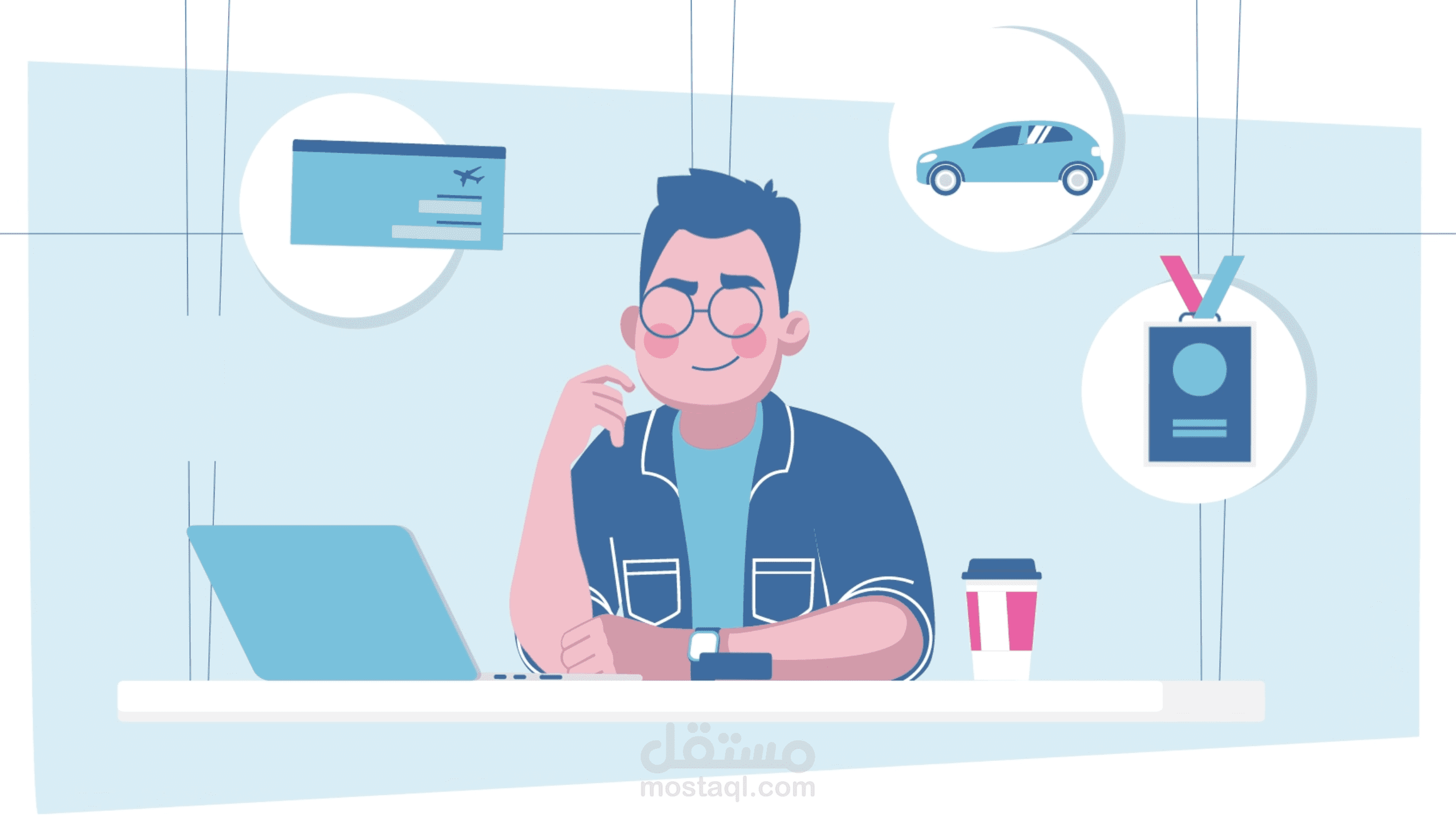 موشن جرافيك لصالح تطبيق ادارة رحلات motion graphics for a mobile app