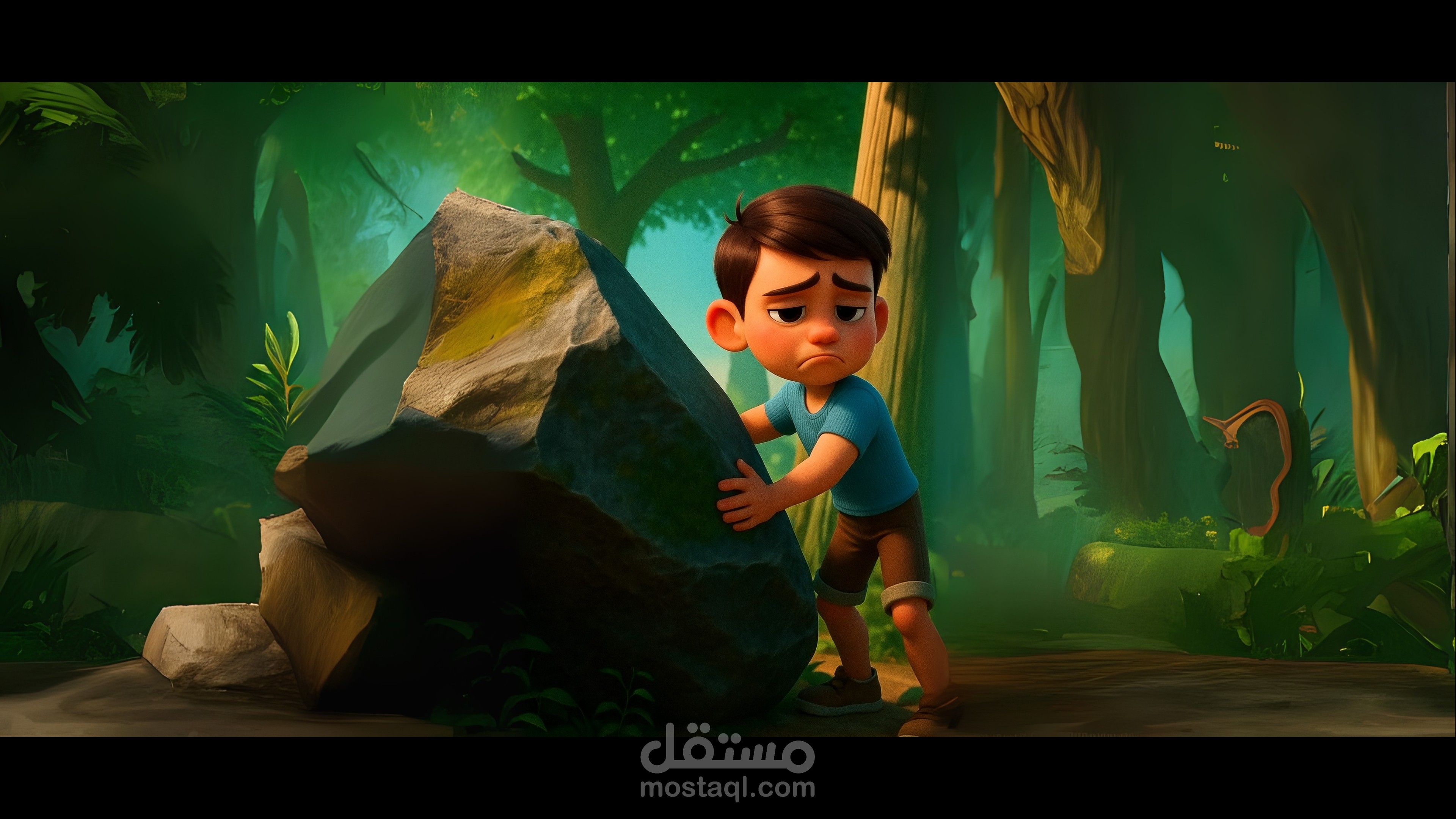 فيلم كرتوني قصير للأطفال مصمم بالذكاء الاصطناعي