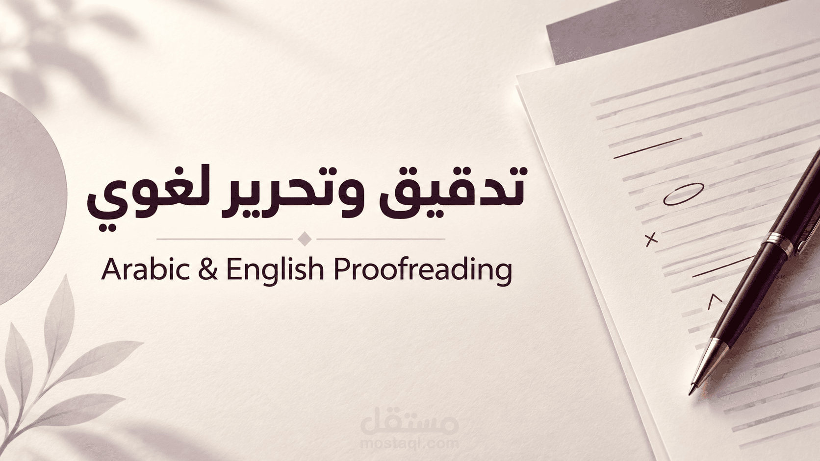 تدقيق وتحرير النصوص العربية والإنجليزية | Proofreading & Editing