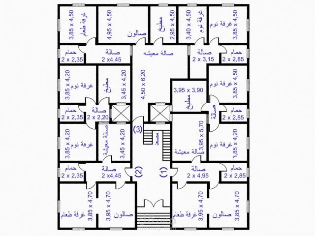 مخطط مبنى سكنى