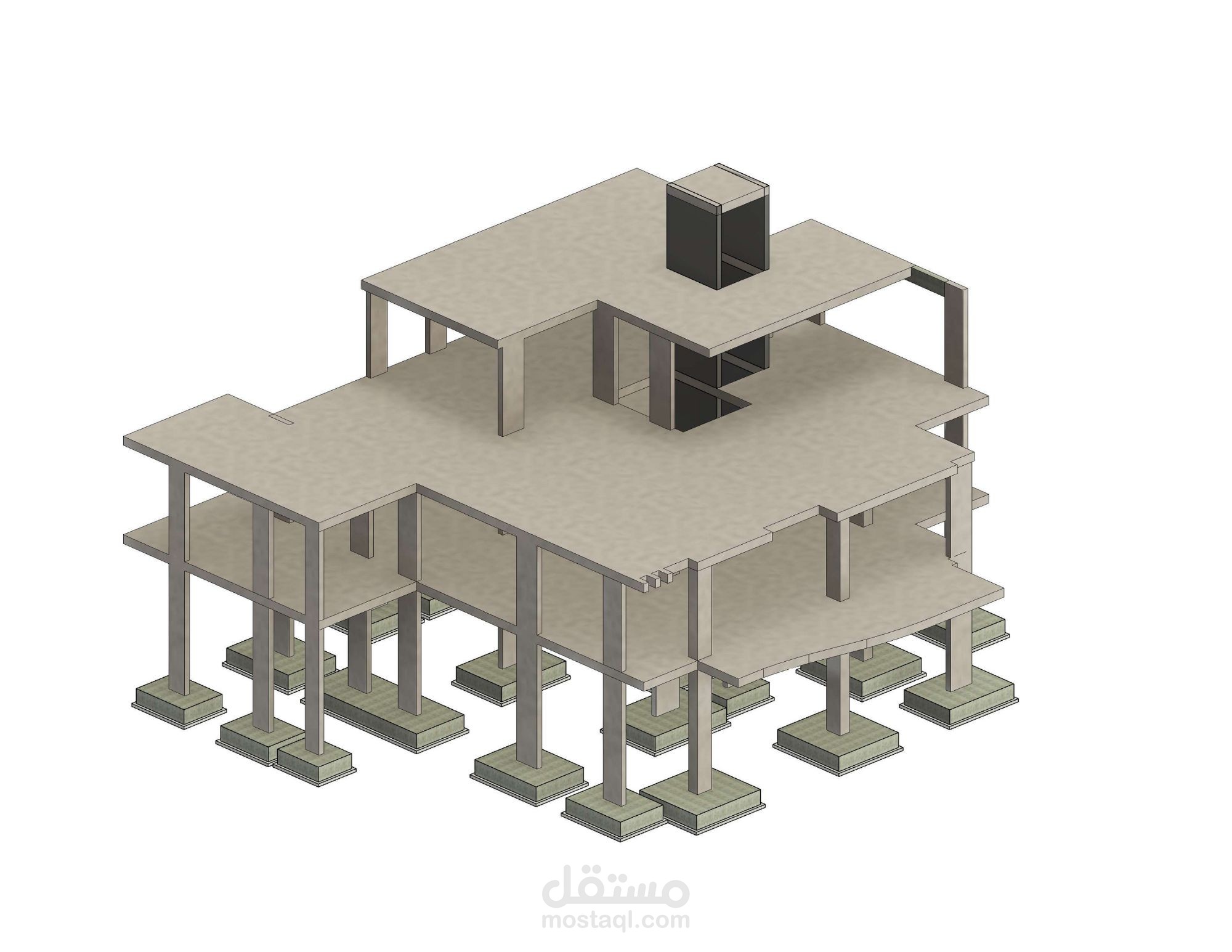 إعداد المخططات الإنشائية والنمذجة ثلاثية الأبعاد باستخدام Revit.