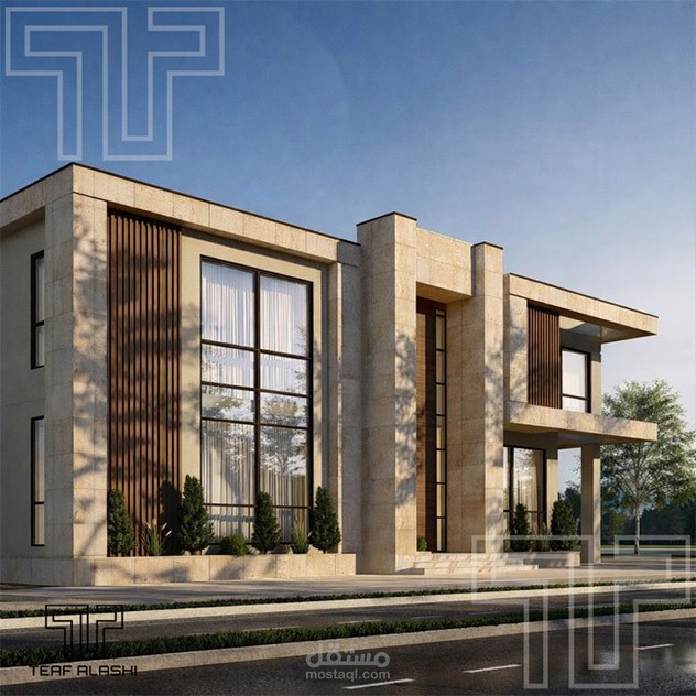 تصميم واجهة خارجية مودرن – المملكة العربية السعودية (Modern Exterior Façade Design – KSA)