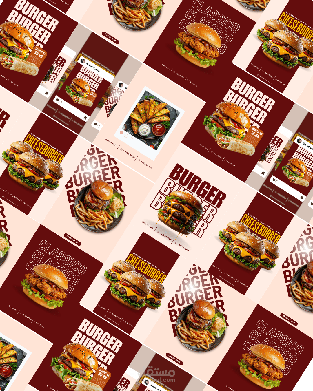 Burger Hub: Visual Identity & Social Media Campaign