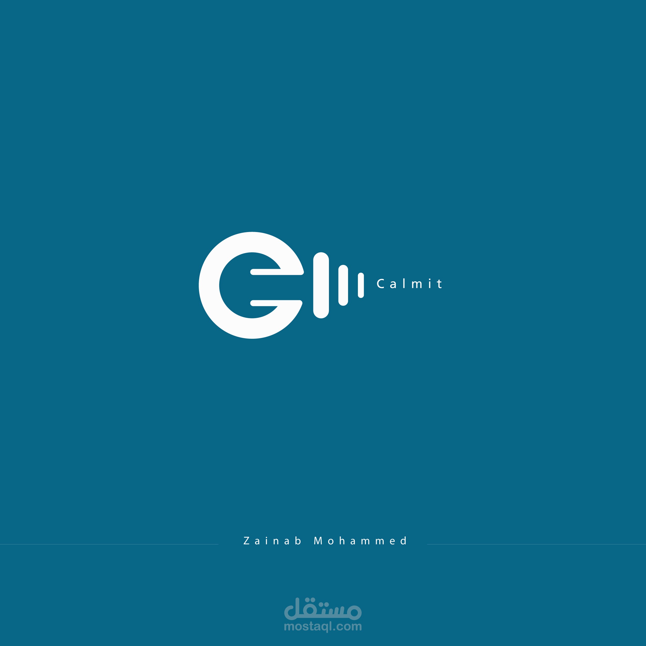 تصميم شعار Calmit تطبيق موسيقى للاسترخاء