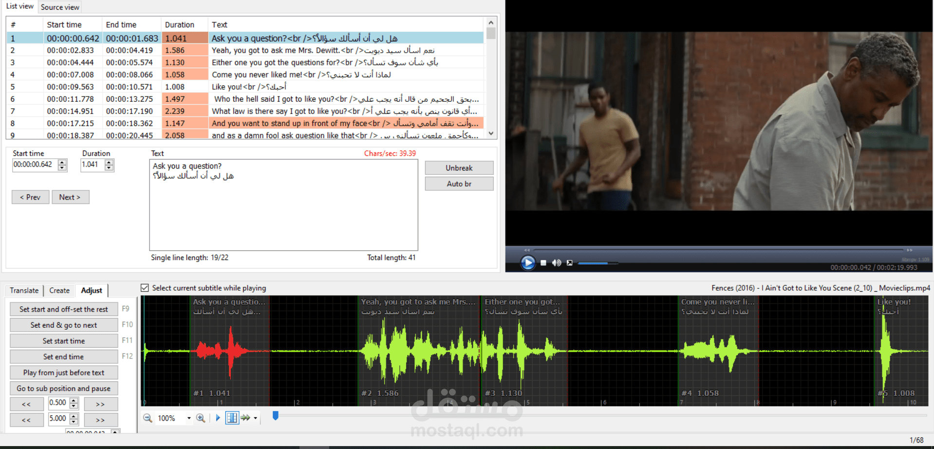 ترجمة وتفريغ صوتي للفيديو
