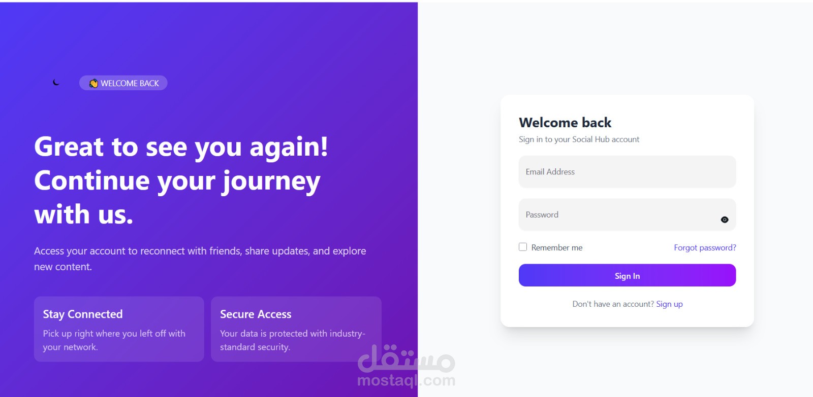 تطبيق تواصل اجتماعي متكامل يعتمد على أحدث تقنيات الـ Front-end، يتيح للمستخدمين التفاعل من خلال المنشورات، التعليقات، وإدارة ملفاتهم الشخصية.