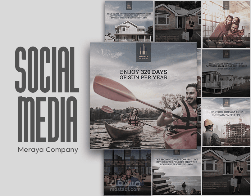 تصاميم سوشال ميديا لشركة Meraya Real Estate