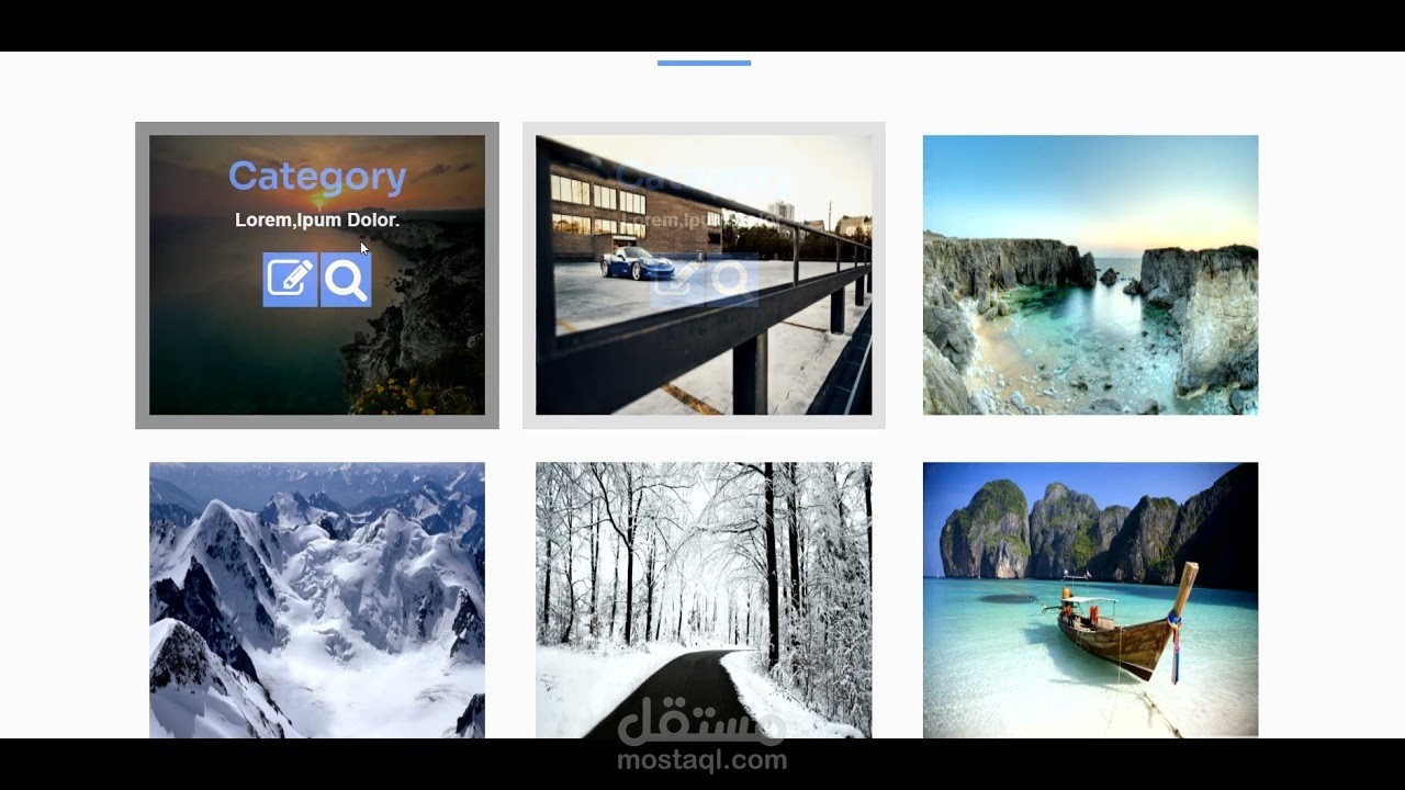صفحة Home بـأستخدام flutter web