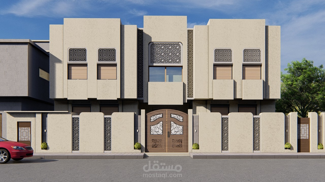 Villa facade design in KSA