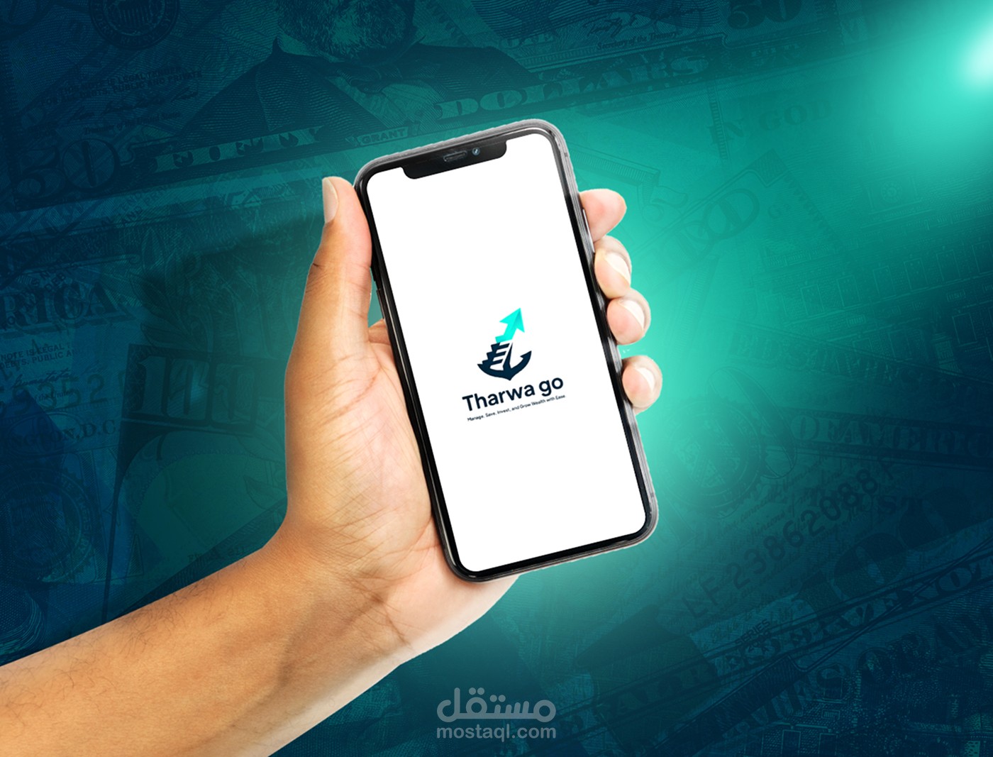 تصميم تطبيق Tharwa Go