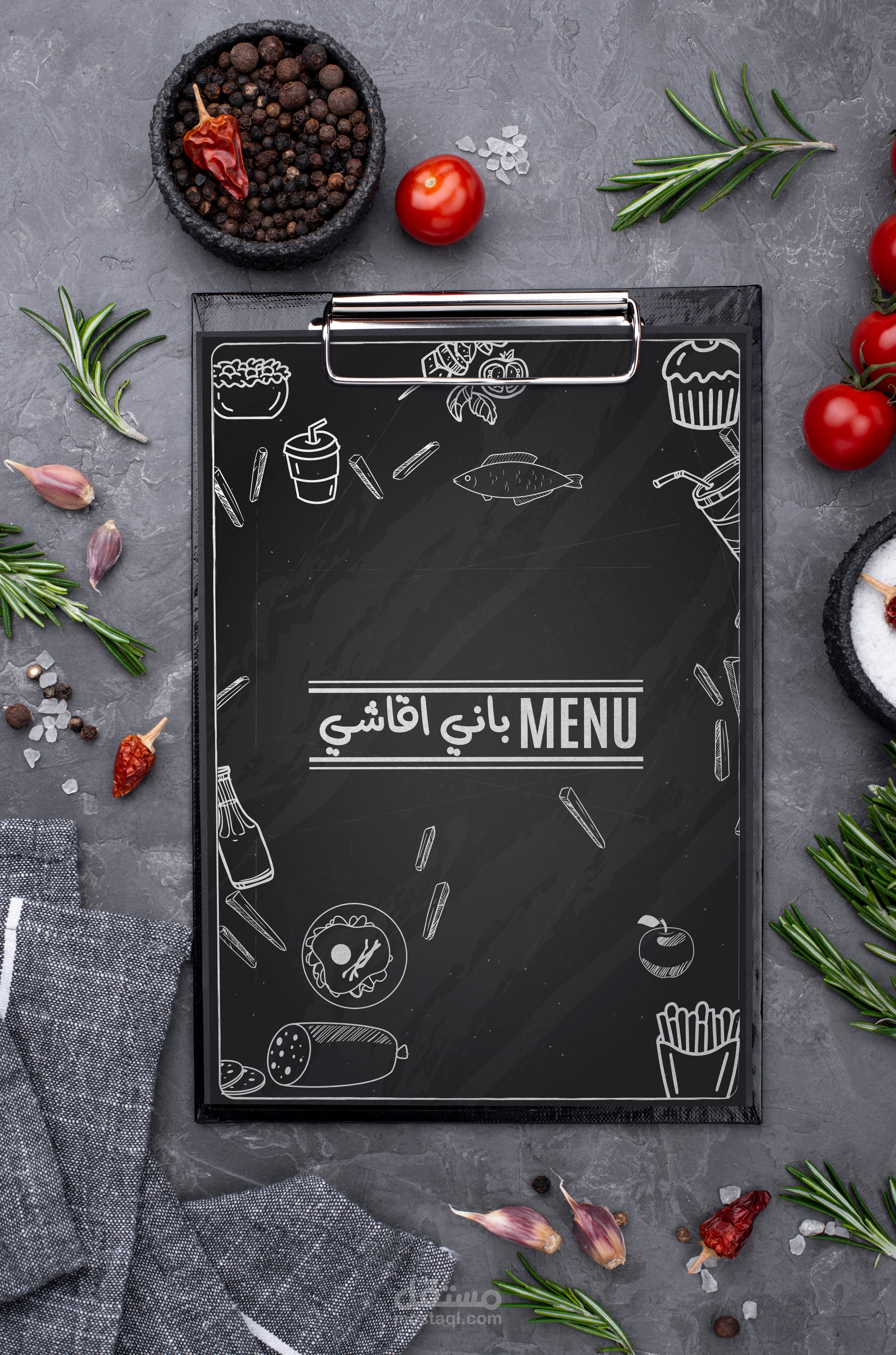 تصميم قائمة طعام