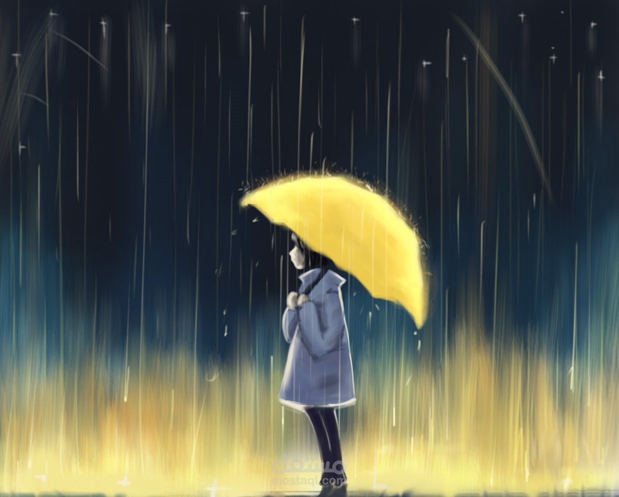 digital painting لوحة رسم رقمي