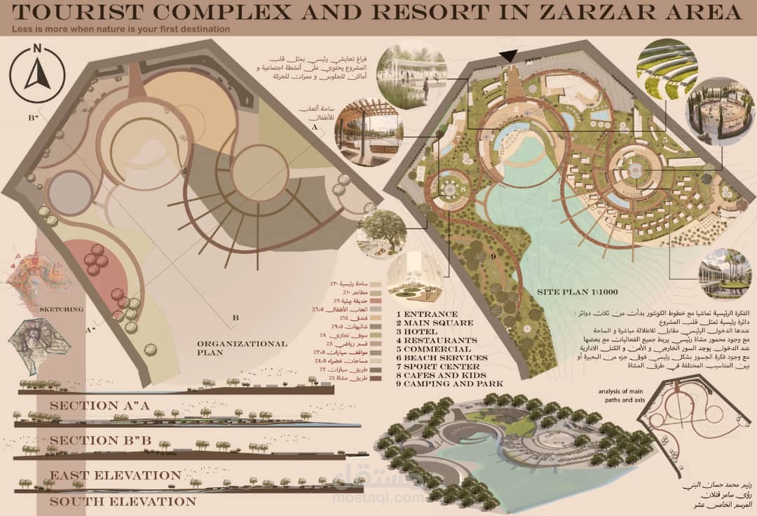 تصميم مجمع سياحي ولاندسكيب