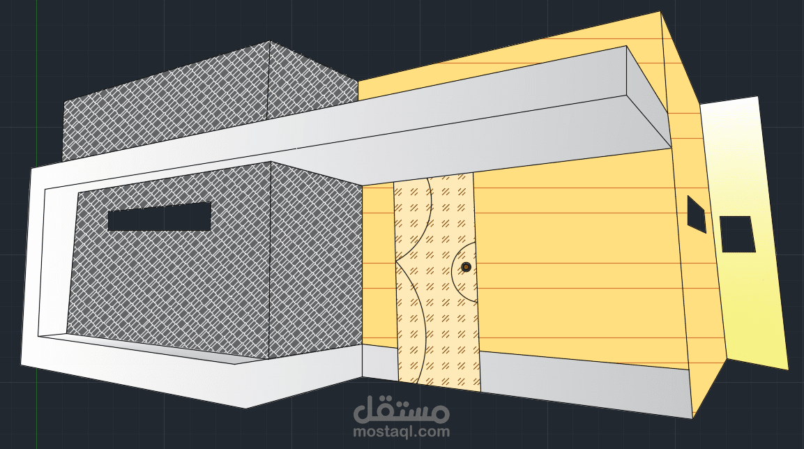 اظهار خارجي بسيط لواجهة منزل