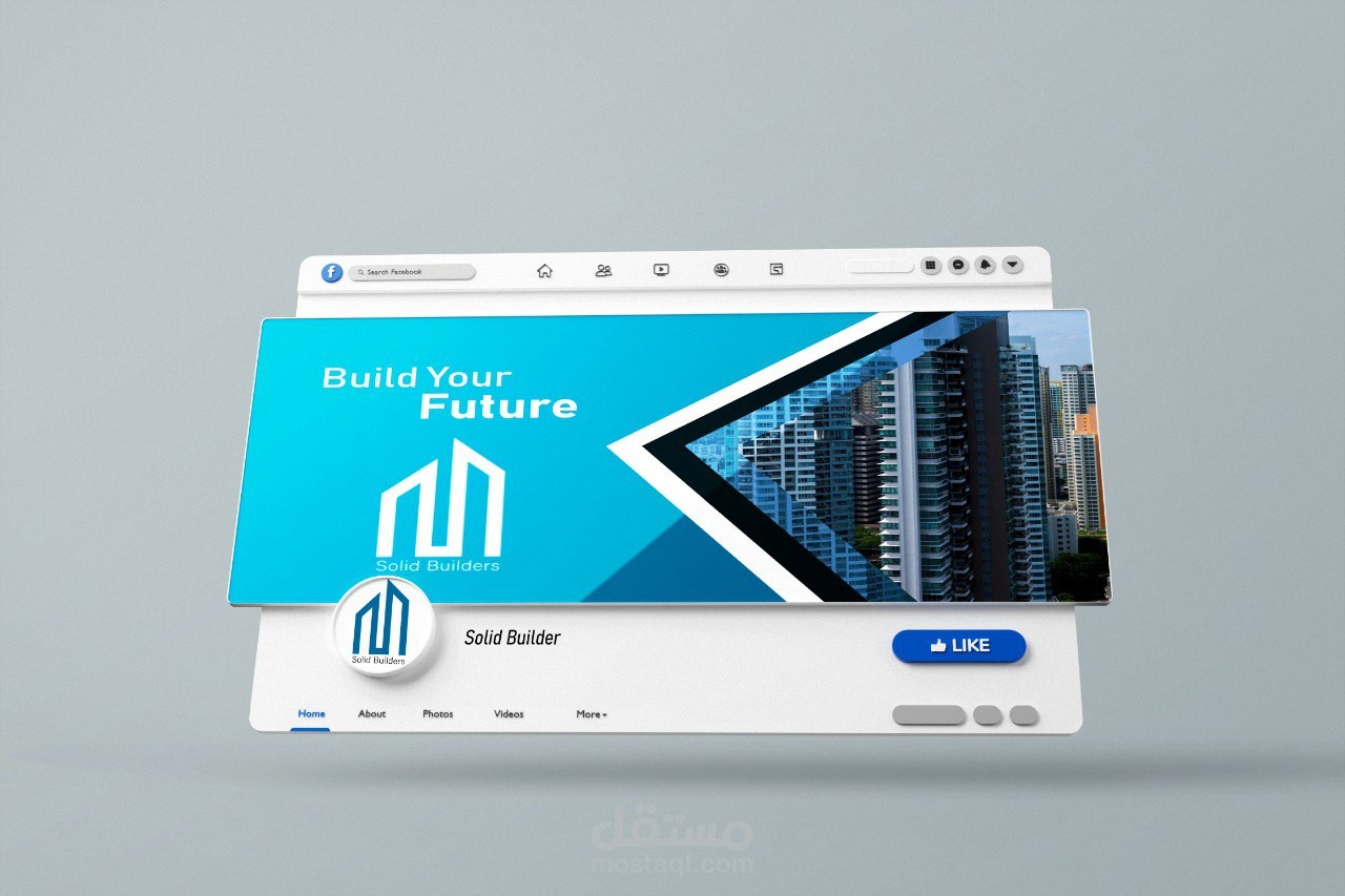 بوستر فيسبوك لشركة Solid Builder