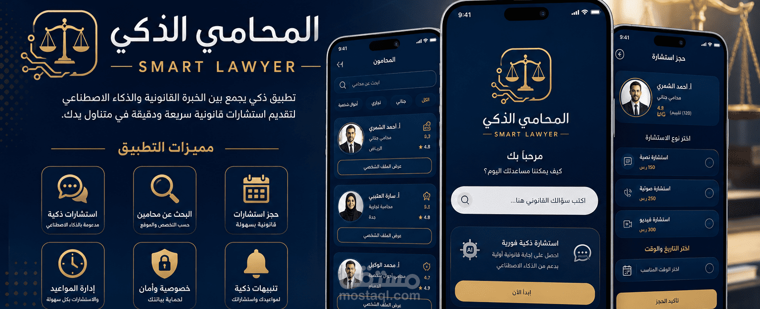 تطبيق المحامي الذكي – Smart Lawyer Mobile Application