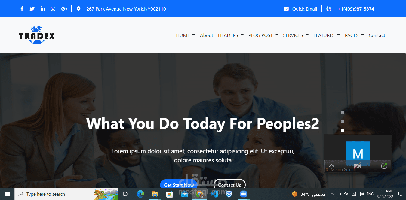 frontend website