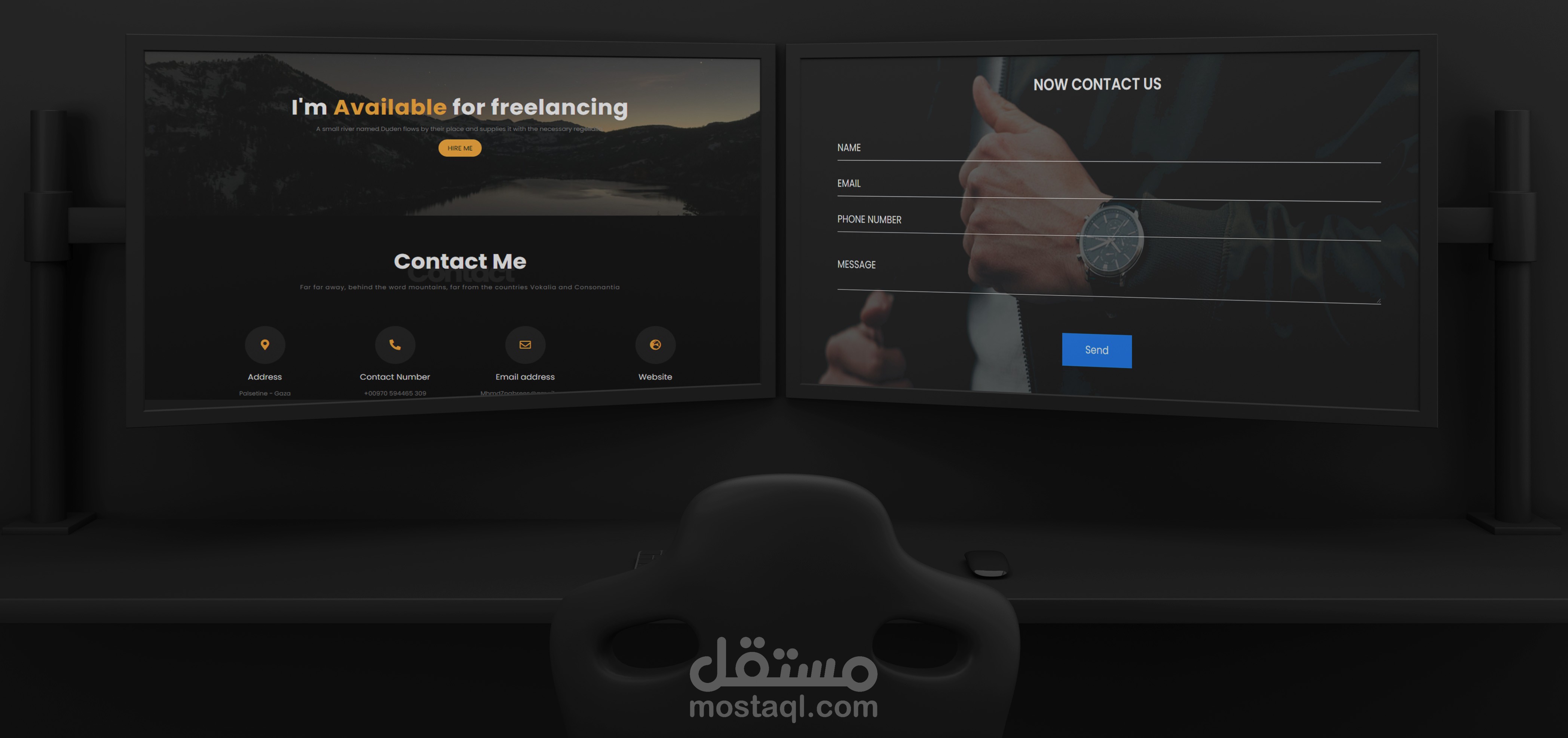 Contact Me بشكل احترافي