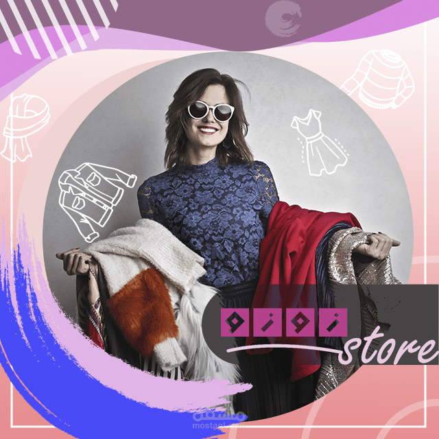 تصميم هوية بصرية لمحل ملابس علي الانترنيت