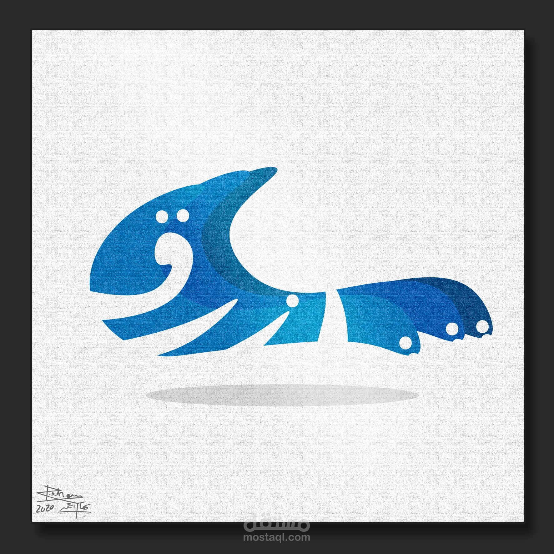 Six colors' names typography designs