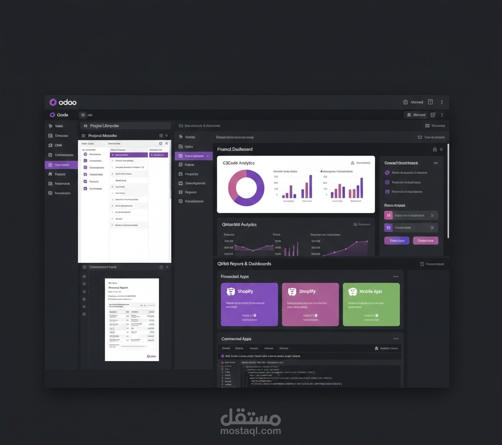 تخصيص التقارير ولوحات البيانات (QWeb Reports & Dashboards)