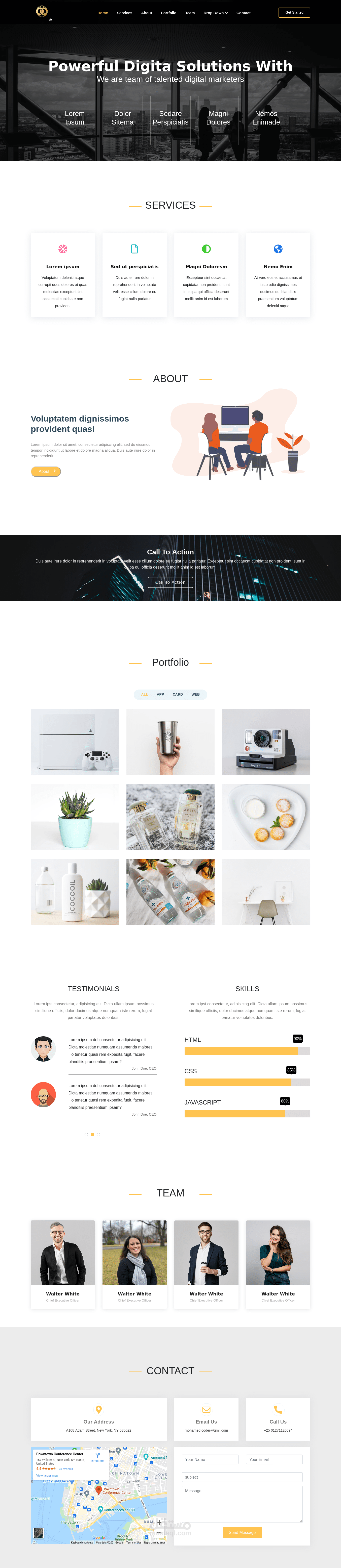 تصميم landing page