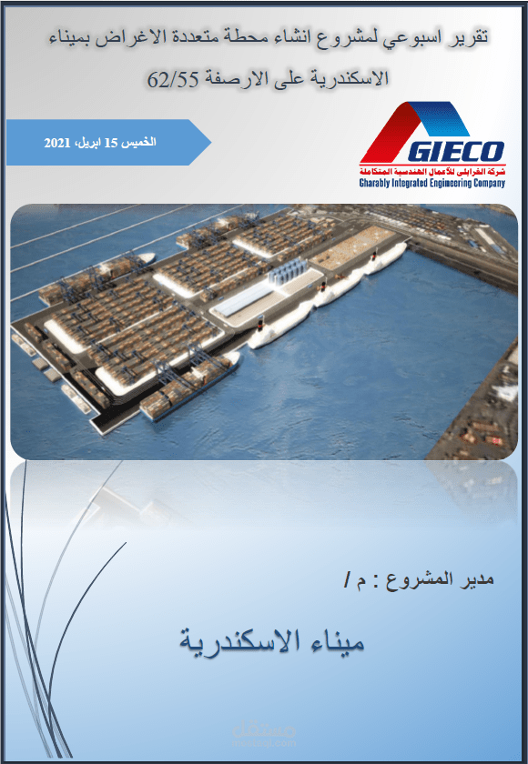 تقرير اسبوعي لمشروع