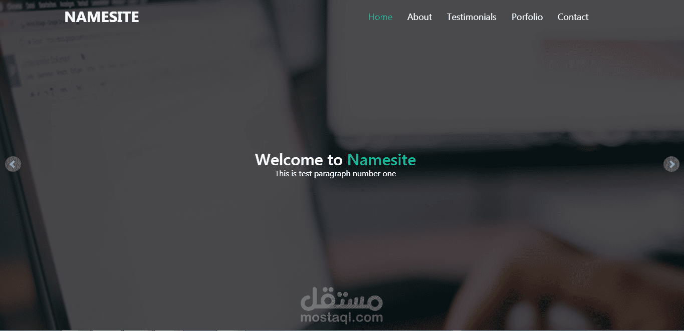 NameSite قالب Resposive مع جميع الأجهزة والمتصفحات