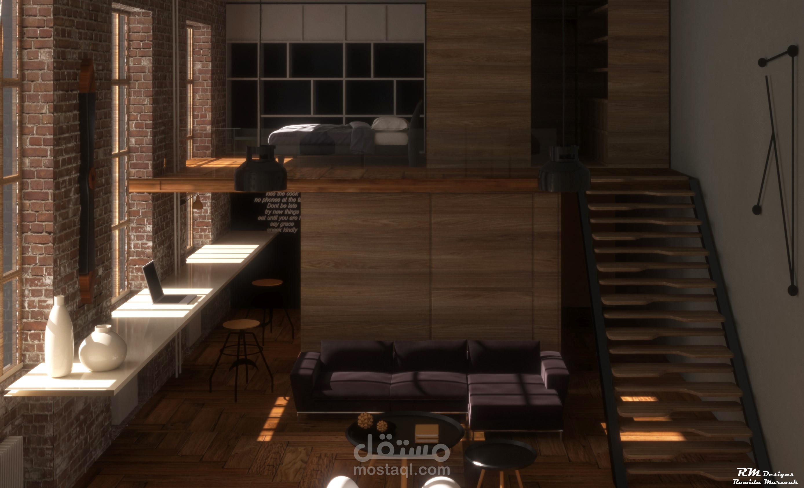 Simulation of a loft house design