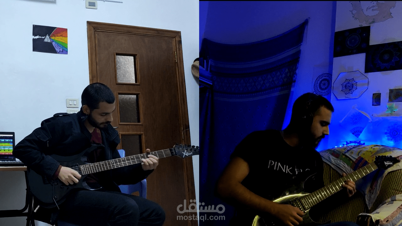 تسجيل وتصوير اغنية غيتار