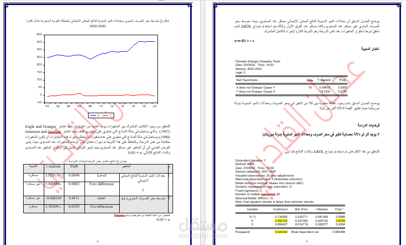 تحليل احصائي E views