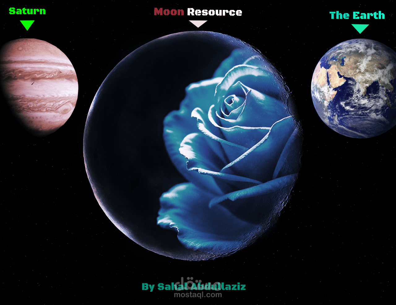 تصميم بسيط للقمر