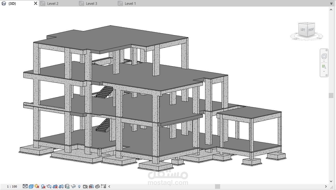 نمذجة إنشائية بواسطة Revit