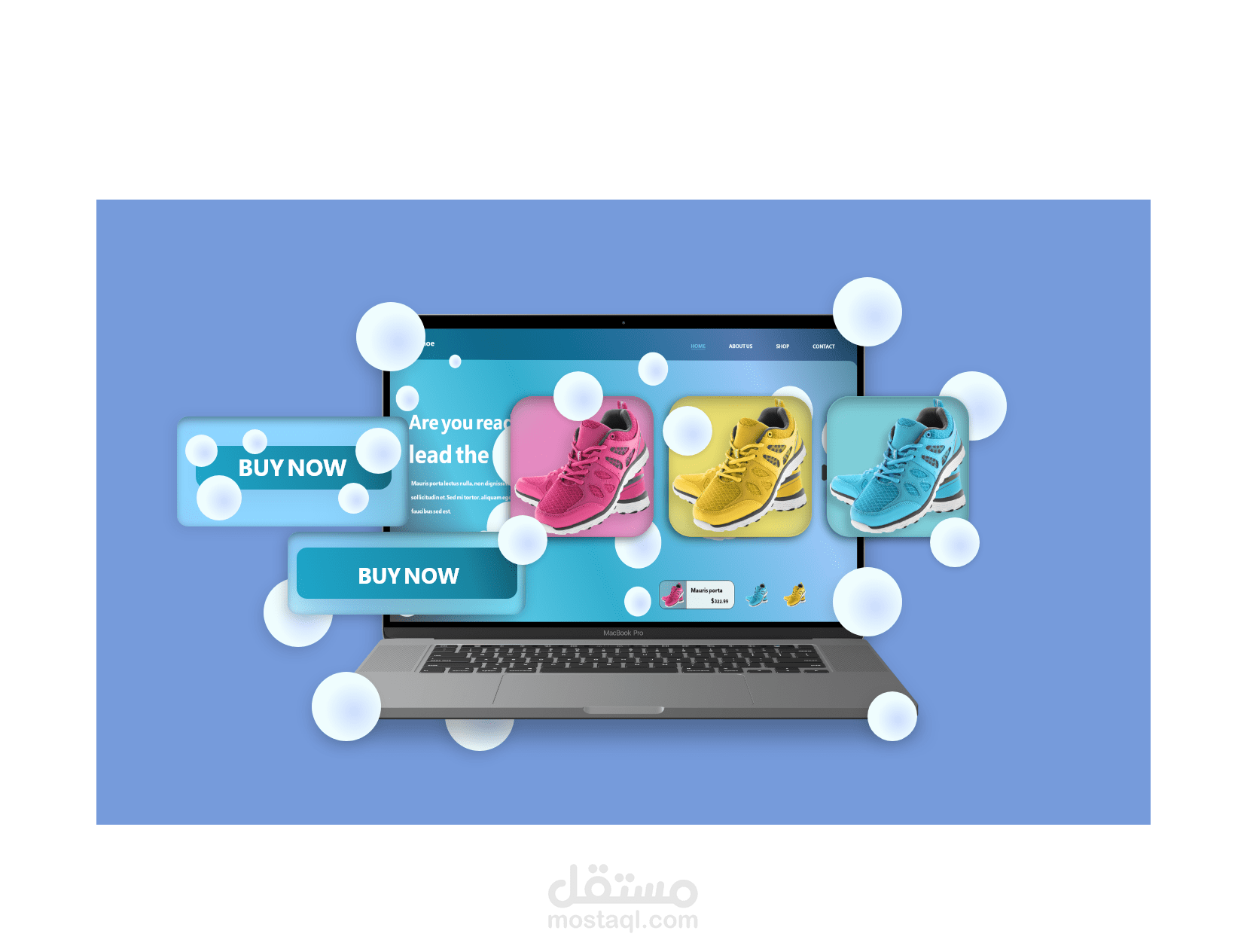 تصميم صفحة هبوط لبيع الاحذيه | Landing page of selling shoes